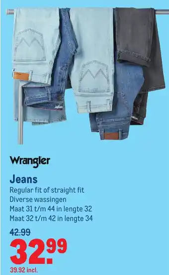 Makro Wrangler Jeans aanbieding