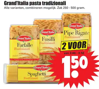 Dirk Grand'Italia pasta tradizionali 500gram aanbieding