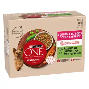 Zooplus 20x 85g PURINA ONE Mini Adult Weight Control Kalkoen hondenvoer nat aanbieding
