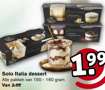 Hoogvliet Solo Italia dessert aanbieding