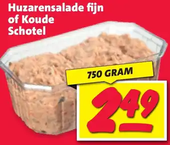 Nettorama Huzarensalade fijn of Koude Schotel 750g aanbieding