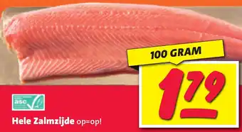 Nettorama Hele Zalmzijde 100g aanbieding