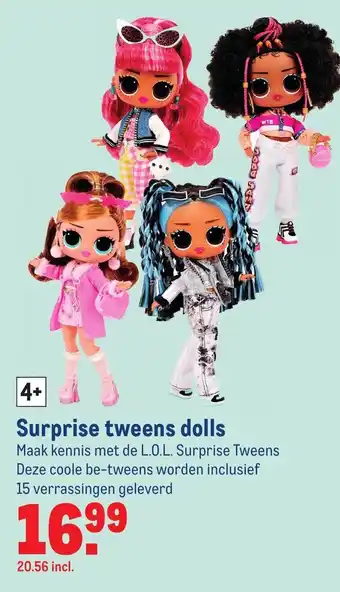 Makro Surprise tweens dolls aanbieding