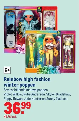 Makro Rainbow high fashion winter poppen aanbieding