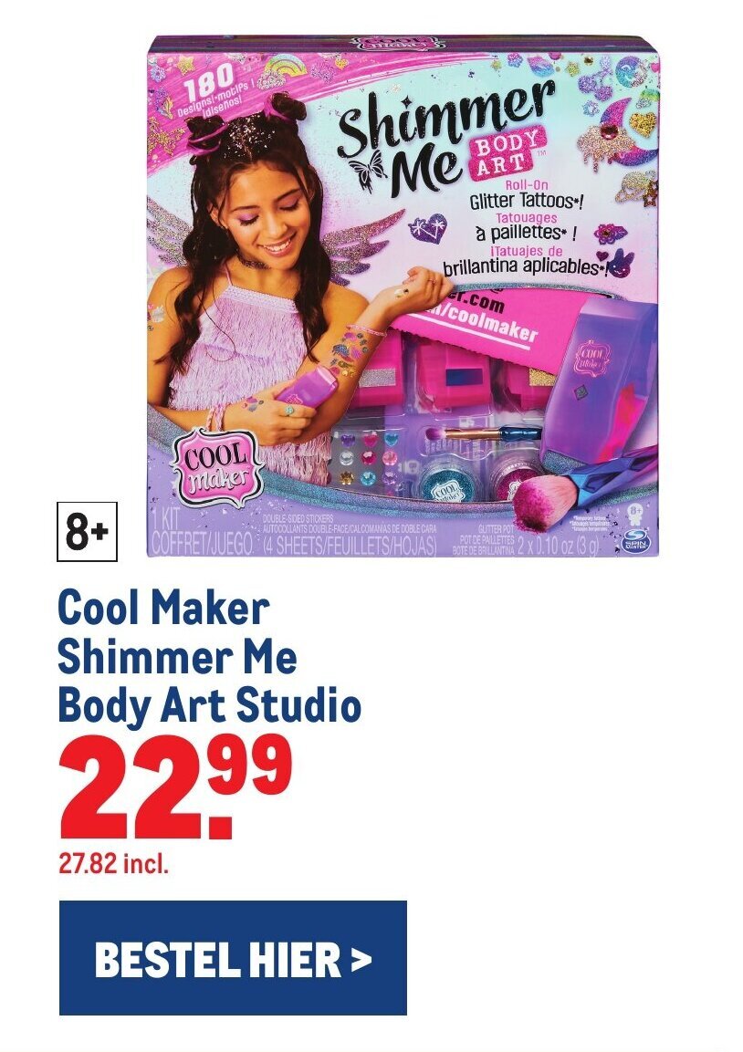 Cool maker shimmer me body art studio aanbieding bij Makro