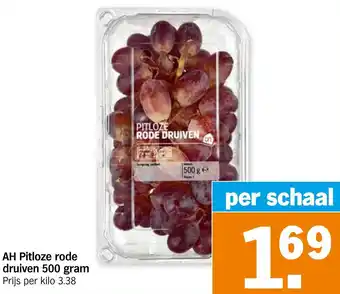 Albert Heijn AH Pitloze rode druiven 500g aanbieding