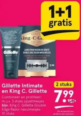 Etos Gillette Intimate en King C. Gillette aanbieding