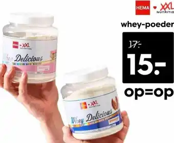 HEMA whey-poeder aanbieding