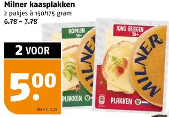 Poiesz Milner kaasplakken aanbieding