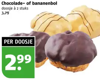 Poiesz Chocolade of bananenbol aanbieding