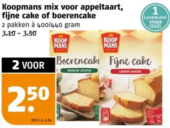 Poiesz Koopmans mix voor appeltaart, fijne cake of boerencake aanbieding