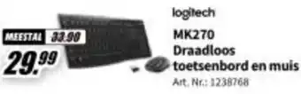 MediaMarkt logitech MK270 Draadloos toetsenbord en muis aanbieding