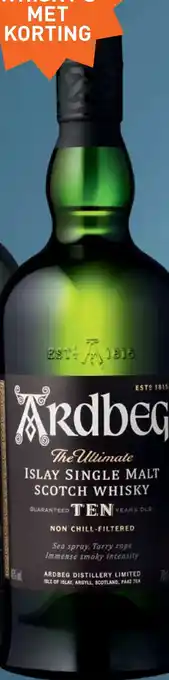 Gall & Gall Ardbeg 10 Years Krachtig & rokerig Malt, 70 cl aanbieding