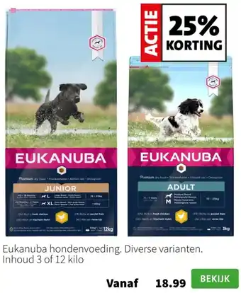 Intratuin Eukanuba hondenvoeding. aanbieding