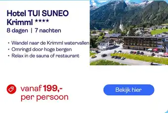 TUI Hotel TUI SUNEO Krimml aanbieding