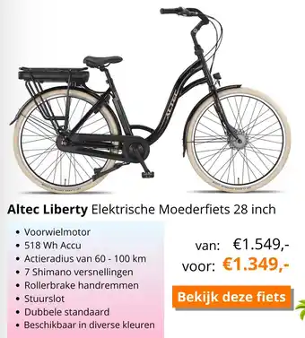 Superfietsen Altec Liberty Elektrische Moederfiets 28 inch aanbieding