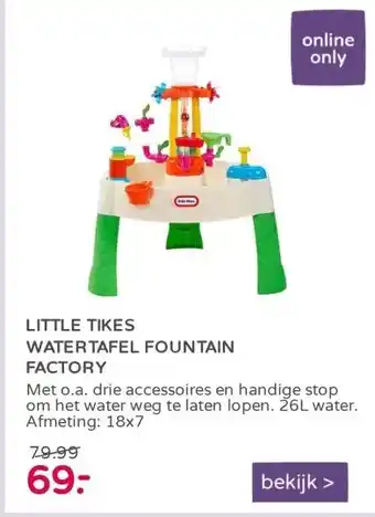 Prenatal Little Tikes watertafel Fountain Factory aanbieding