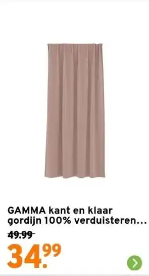 GAMMA GAMMA kant en klaar gordijn 100% verduisterend soft pink (kleurnr. 1387) 140x270 cm (bxh) aanbieding