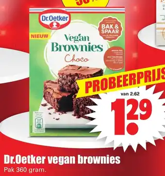 Dirk Dr. Oetker Vegan brownies 360g aanbieding