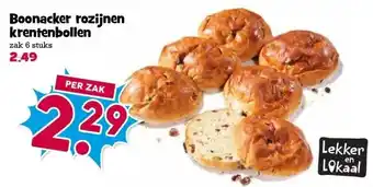 Boon`s Markt Boonacker rozijnen krentenbollen aanbieding