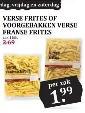 Boon`s Markt VERSE FRITES OF VOORGEBAKKEN VERSE FRANSE FRITES aanbieding