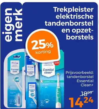 Trekpleister Trekpleister elektrische tandenborstel en opzetborstels aanbieding