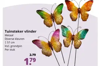 GroenRijk Tuinsteker vlinder aanbieding