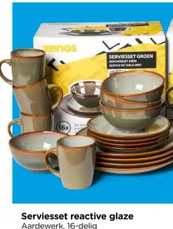 Xenos Serviesset reactive glaze aanbieding