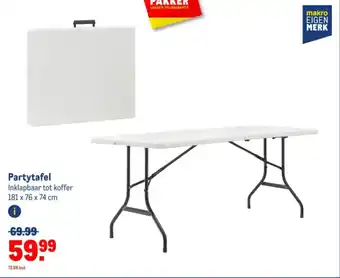 Makro Partytafel 181x76x74 cm aanbieding