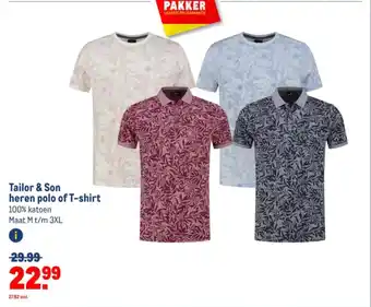 Makro Tailor & Son heren polo of T-shirt aanbieding