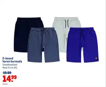 Makro E-bound heren bermuda aanbieding