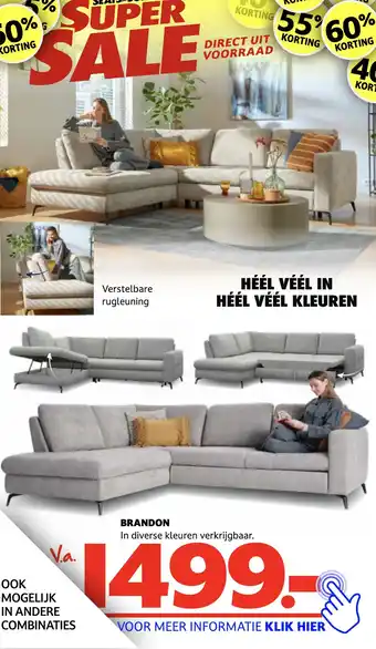 Seats and Sofas BRANDON aanbieding