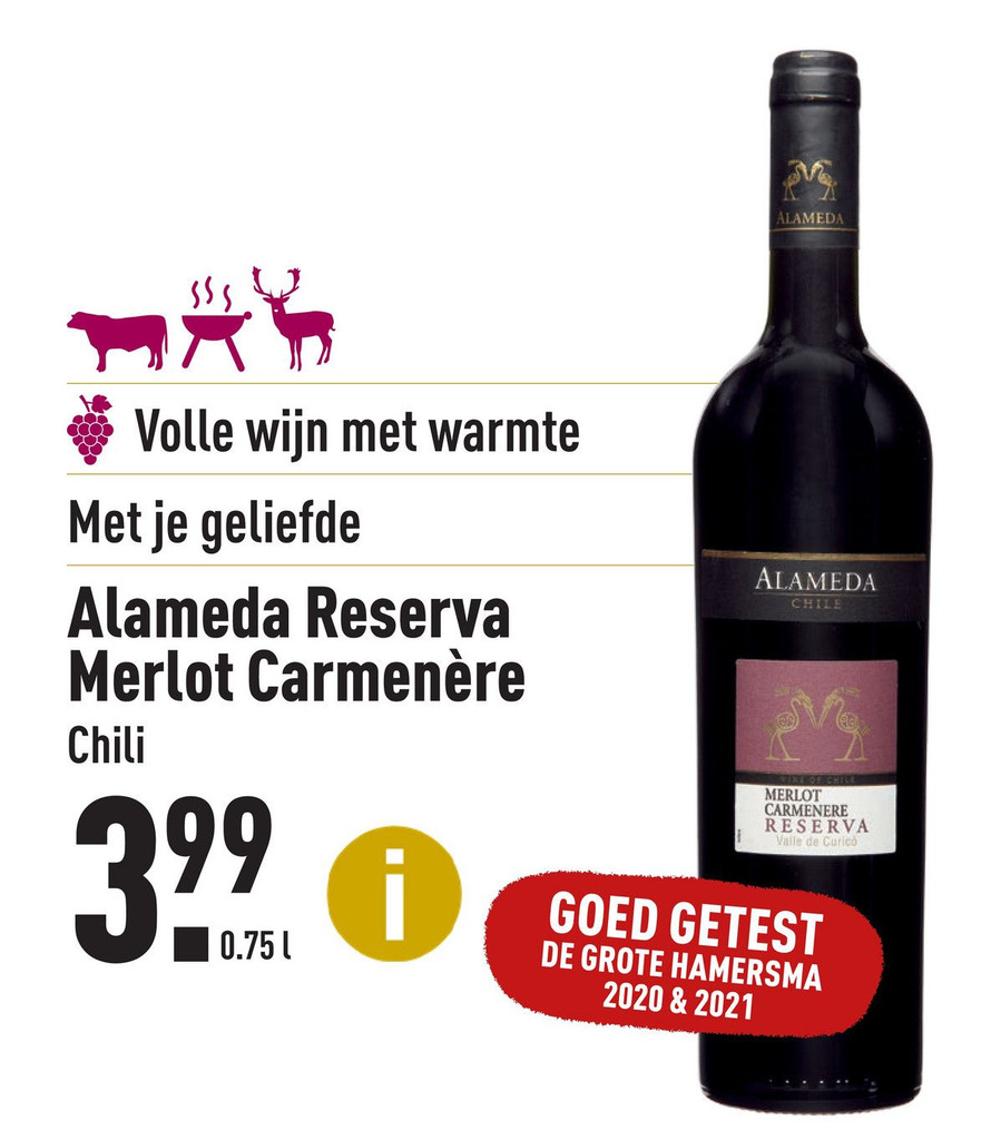 Alameda Reserva Merlot Carmenère aanbieding bij ALDI