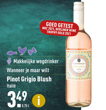 ALDI Pinot Grigio Blush aanbieding