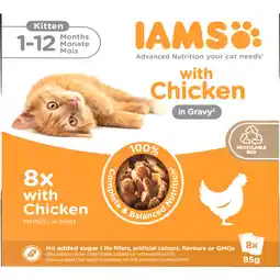 Albert Heijn IAMS Delights kitten with chicken in sauce aanbieding
