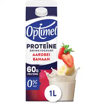 Albert Heijn Optimel Protein drink yoghurt aardbei banaan aanbieding