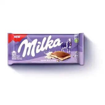 Albert Heijn Milka Chocoladereep alpenmelk créme aanbieding