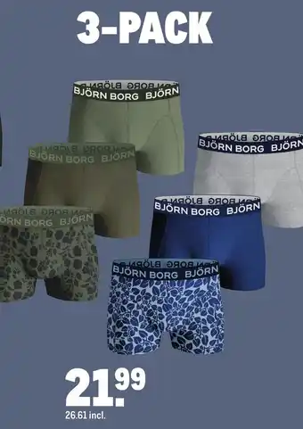 Makro Bjorn borg boxershorts jongens 3-pack aanbieding