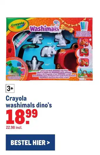 Makro Crayola washimals dino's aanbieding