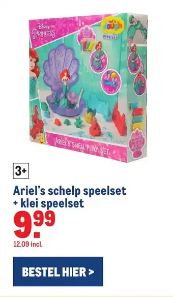 Makro Ariel's schelp speelset + klei speelset aanbieding