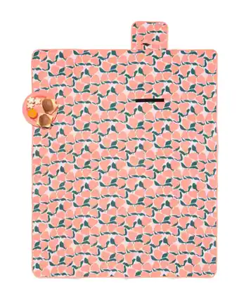 HEMA HEMA Picknickkleed 170x135 Fleece Peren aanbieding