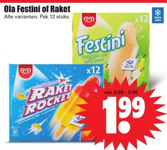 Dirk Ola Festini of Raket 12st aanbieding