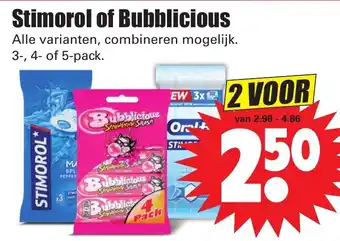 Dirk Stimorol of Bubblicious Kauwgom aanbieding