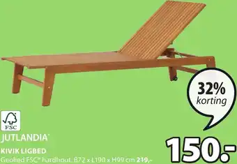 Jysk JUTLANDIA KIVIK LIGBED B72 x L190 xH99 cm aanbieding