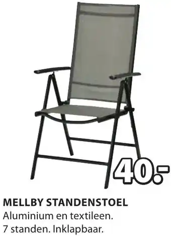 Jysk MELLBY STANDENSTOEL aanbieding