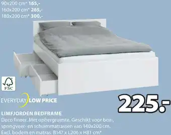 Jysk LIMFJORDEN BEDFRAME B147x L206 x H81 cm aanbieding