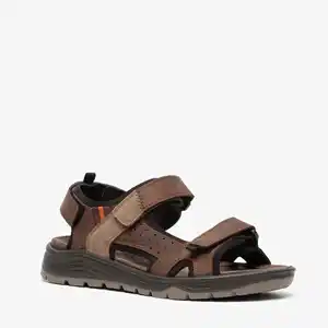 Scapino Hush Puppies leren heren sandalen bruin aanbieding