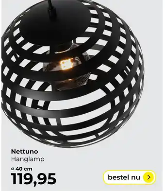 Lampidee Nettuno - Hanglamp bol d: 40 cm zwart aanbieding