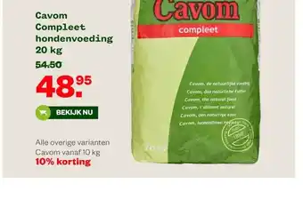 Welkoop Cavom Compleet hondenvoeding 20 kg aanbieding