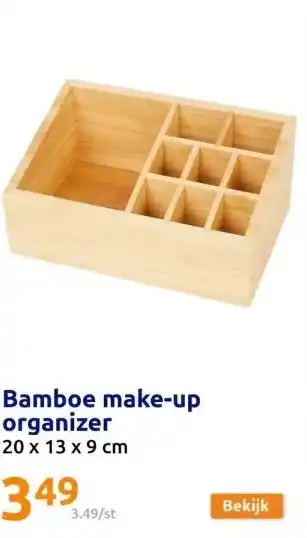 Action Bamboe make-up organizer aanbieding